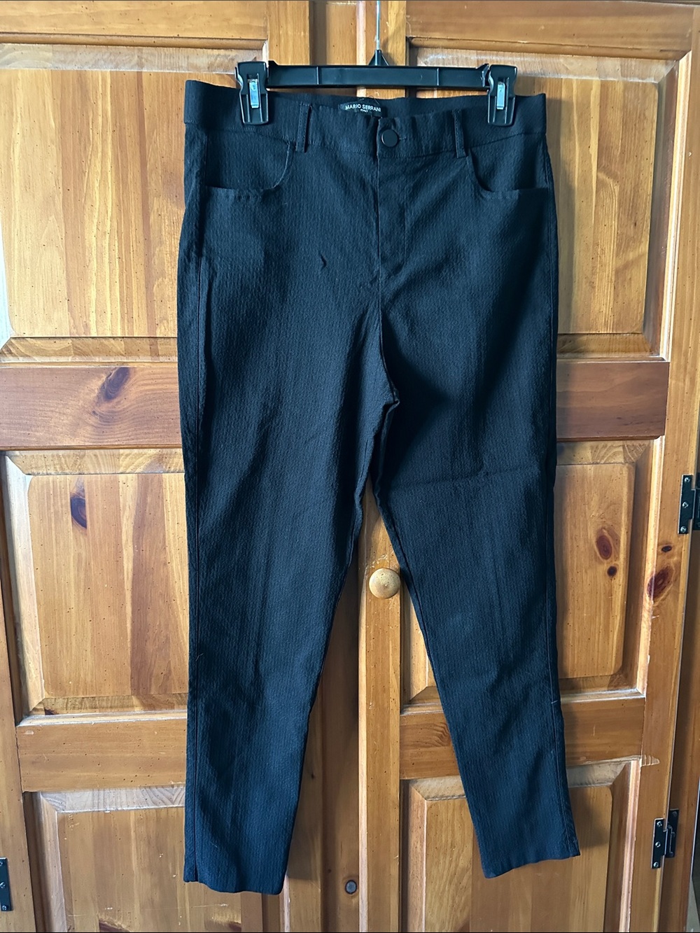 Mario Serrani Classic Black Slim Dress Pants large